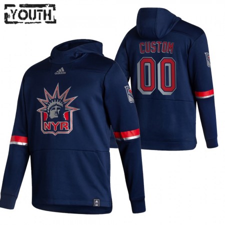 New York Rangers Personalizované 2020-21 Reverse Retro Pullover Mikiny Hooded - Dětské
